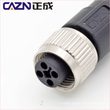 4-core large current plug M12 4pin Female Male T-code Ethernet motor Connector Cable
